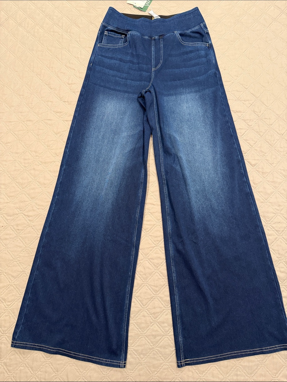 Halara Flex High Waisted Pockets Baggy Wide Leg Washed Casual Jeans. - Picture 5 of 11